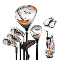 Set de golf enfant 6 clubs – version orange et noire avec sac