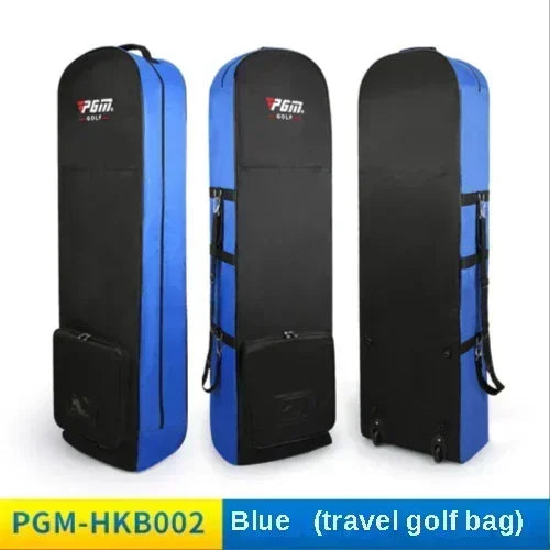 Housse de voyage golf – version noir et bleu, trois vues
