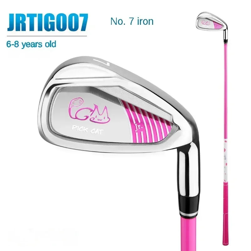Fer 7 de golf enfant – coloris rose pour enfant de 6 à 8 ans