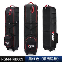 Housse de voyage golf à roulettes – coloris noir et rouge, trois vues