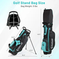 Set de golf complet femme – schéma des dimensions du sac trépied