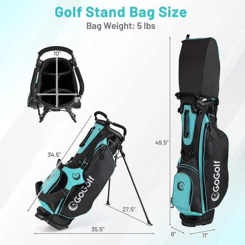 Set de golf complet femme – schéma des dimensions du sac trépied