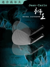 Wedge de golf forgé – trois têtes, vue de face, de dos et de côté