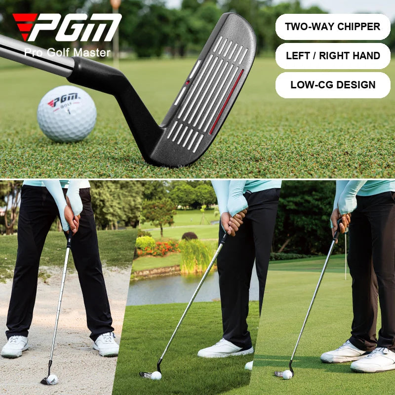 Chipper golf ambidextre – en situation sur l'herbe, jeu à droite et à gauche