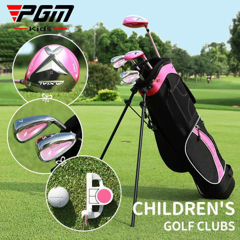 Set de golf enfant 5 clubs avec sac trépied, de 95 à 155 cm