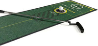 Tapis de putting de 3 m – putter et balle près du trou