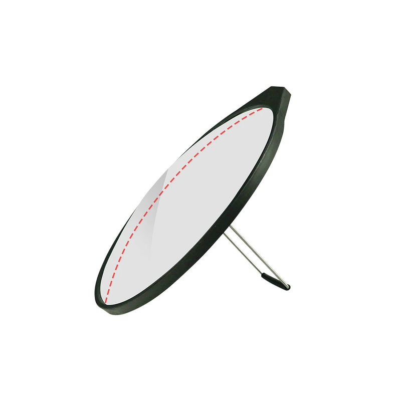 Miroir de swing de golf – vue de profil du miroir incliné sur son support