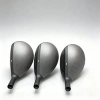 Hybride golf noir – trois têtes vues de dessus avec la couronne texturée