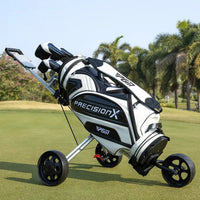 Chariot de golf manuel pliable en aluminium à 2, 3 ou 4 roues avec panneau multifonction
