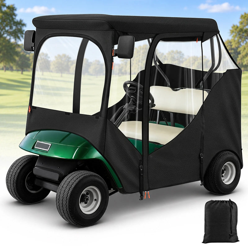 Housse de voiturette de golf 2 places imperméable pour EZGO RXV et TXT à toit court