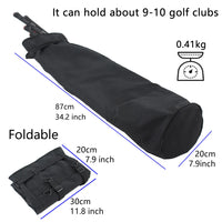 Sac de golf pencil pliable à bretelles – dimensions 87 × 20 cm, poids 410 g et format plié