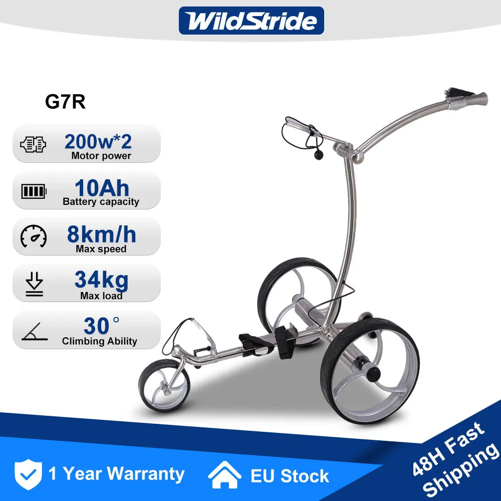 Chariot de golf électrique anti-basculement, fonction croisière 24 V