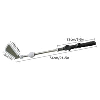 Aide au swing rétractable – dimensions : 54 cm au total, grip de 22 cm, tête de 11,5 x 10 cm
