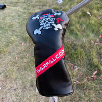 Driver de golf 460 cc – couvre-driver noir orné d'un crâne