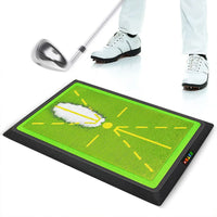 Tapis de frappe golf à paillettes – trace blanche laissée par un fer sur le tapis