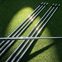 Set de 7 manches acier pour fers de golf – manches acier vus par la pointe