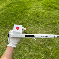 Putter maillet cubique – motif drapeau japonais et grip blanc