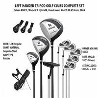 Set de golf complet gaucher – composition du set et caractéristiques