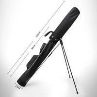 Sac de golf pencil ultraléger – schéma des dimensions : 120 cm de long, base de 12 cm