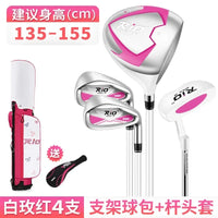 Set de golf enfant 4 clubs – set blanc et rose pour enfant de 135 à 155 cm