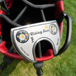 Putter maillet fraisé CNC droitier à manche acier, finition argent et or