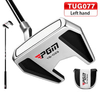 Putter maillet debout – version gaucher, tête argent et noir avec couvre-putter