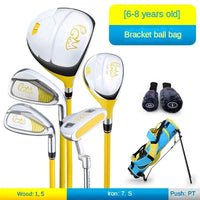 Set de golf enfant 5 clubs – jaune, 6 à 8 ans