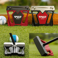 Putter maillet zéro torque – deux versions sur le green et détail de la face
