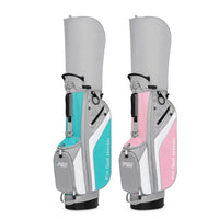 Sac de golf trépied femme – versions turquoise et rose vues de face
