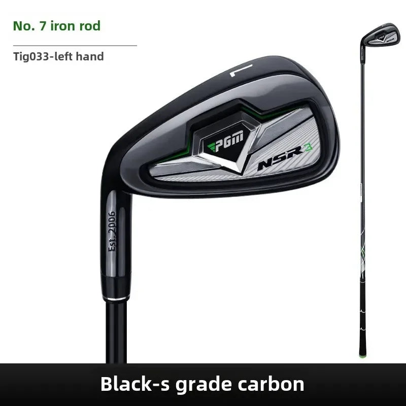 Fer 7 de golf – fer 7 noir gaucher, manche graphite Stiff