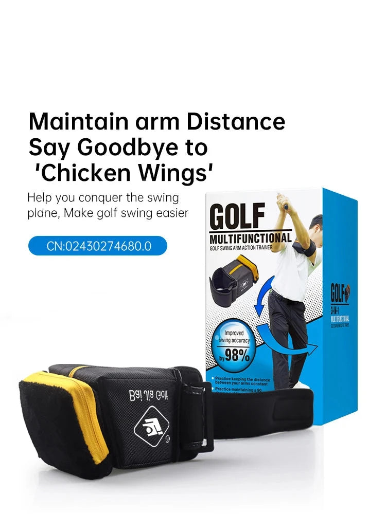 Aide au swing de golf, sangle de bras contre les coudes écartés