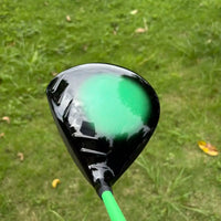 Driver de golf réglable – couronne noire et verte de la tête avec le manche vert