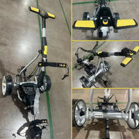 Chariot de golf électrique à poignée digitale – vues réelles du chariot sous plusieurs angles