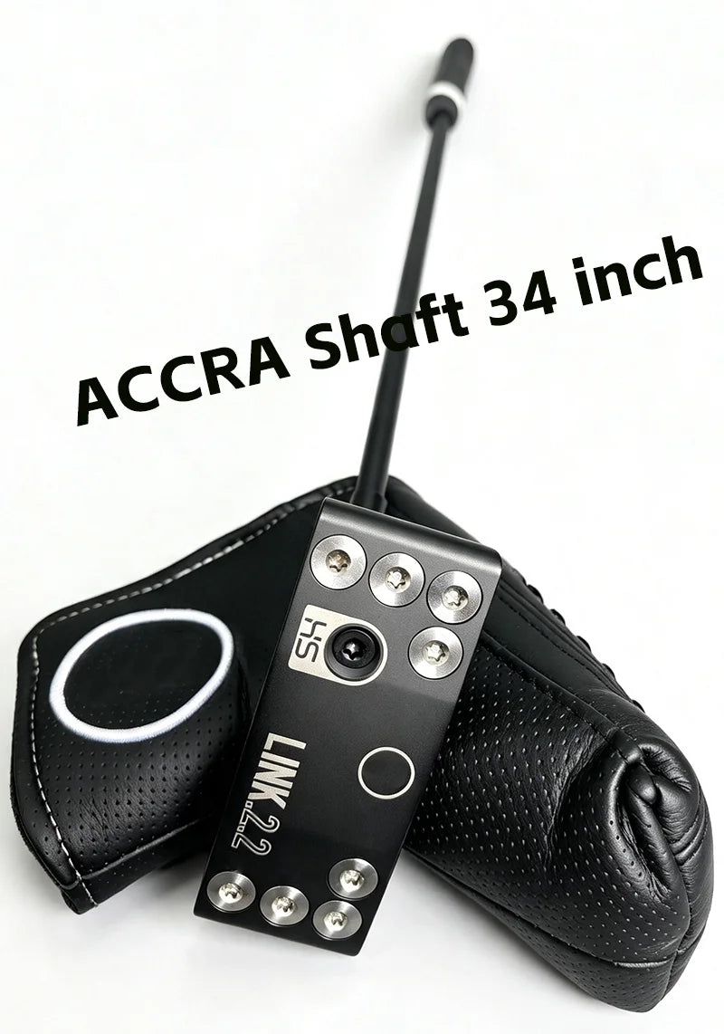 Putter lame noir à couple nul – version 34 pouces avec son couvre-putter noir