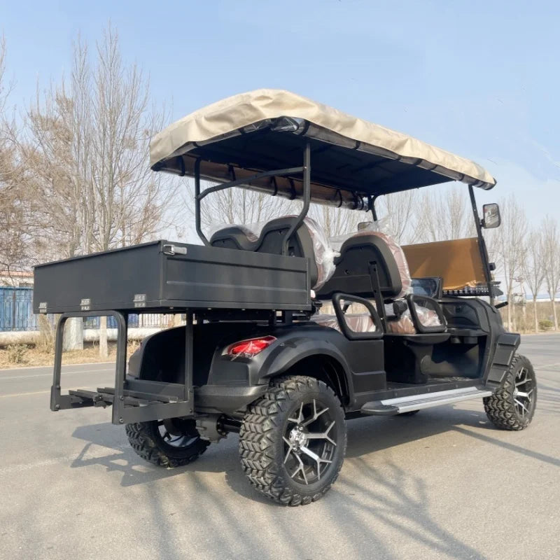 Voiturette de golf électrique – vue arrière avec benne