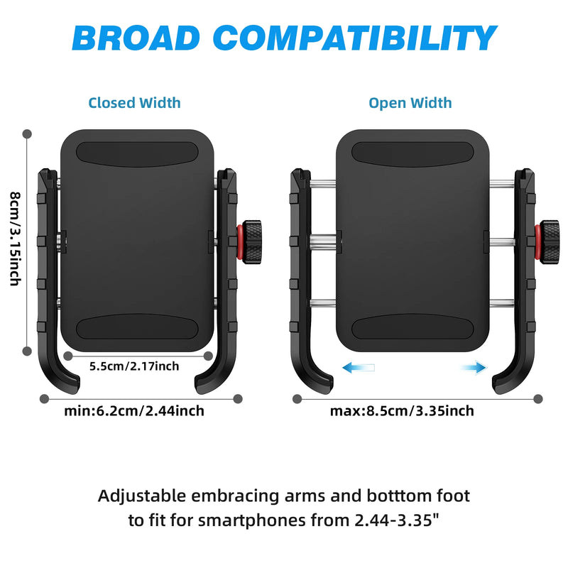 Support de téléphone magnétique – largeur de téléphone acceptée de 6,2 à 8,5 cm, hauteur de 8 cm