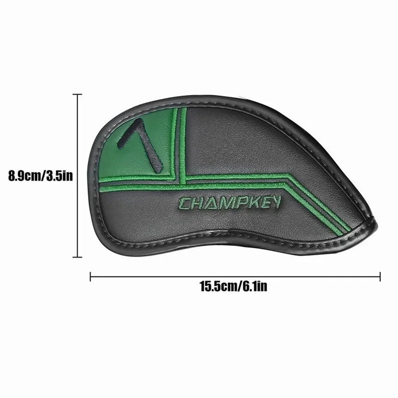 Couvre fer golf set de 10 housses – dimensions d'une housse : 15,5 × 8,9 cm