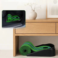 Tapis de putting bicolore – tapis roulé pour le rangement, dans un coffre de voiture et sous un meuble
