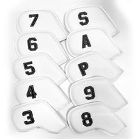Couvre club fer golf – set blanc, du 3 au 9 et P, A, S
