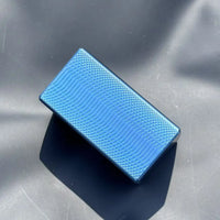 Tête de putter inoxydable forgée – face à texture en losanges, coloris bleu