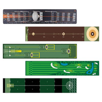 Tapis de putting golf pliable de 240 x 28,5 cm en polyester, 5 motifs