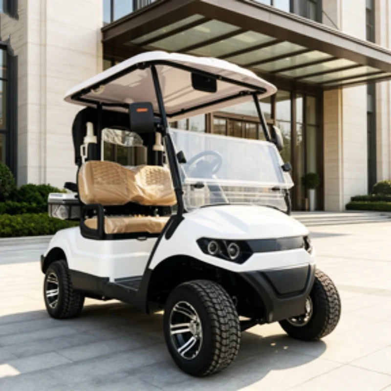 Voiturette de golf électrique – vue avant trois quarts côté gauche