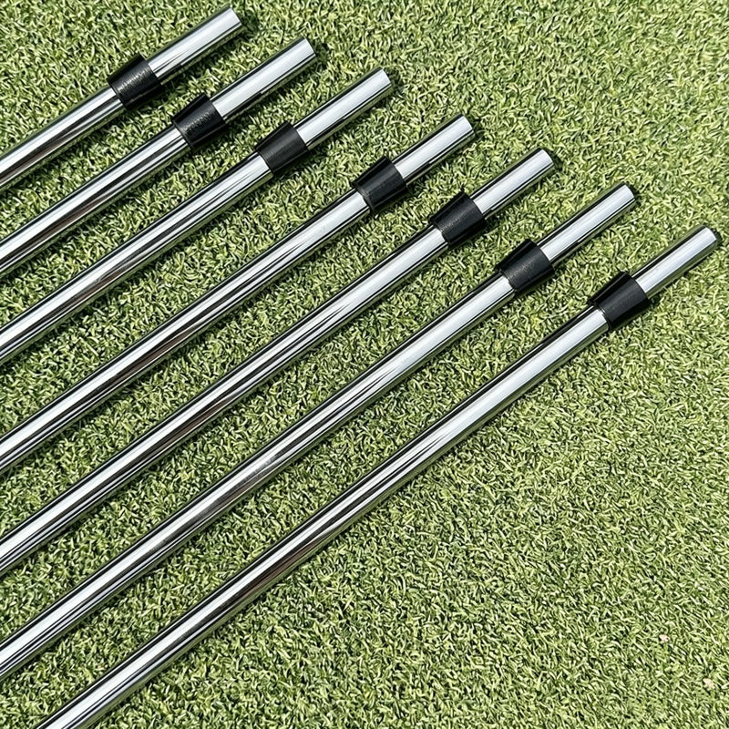 Set de 7 manches acier pour fers de golf – embouts des sept manches avec manchons décoratifs noirs