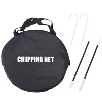 Filet de golf pliable avec cible de chipping – sac de rangement, piquets et tiges