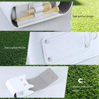 Étui pour télémètre de golf – porte-tees latéral, fermeture magnétique et attache en cuir