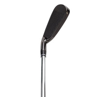 Fer de golf creux noir à l'unité – face rainurée vue de profil