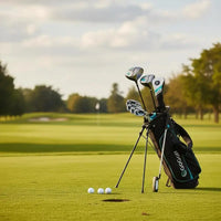 Set de golf complet femme – sac trépied et clubs sur le parcours