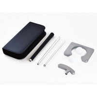 Kit de putting golf portable – étui, éléments du putter, coupelle et balles