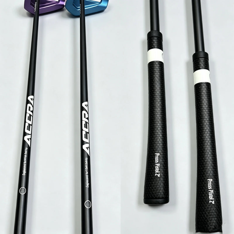 Putter maillet à tête évidée – manches en graphite noir et grips noirs à bague blanche