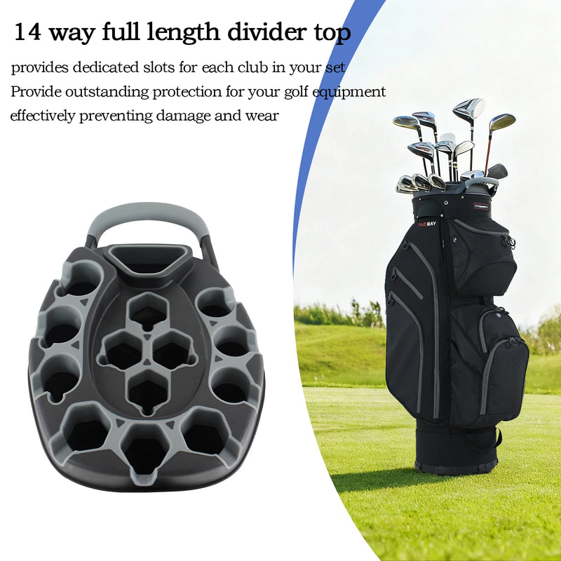 Sac de golf chariot 14 compartiments – haut à 14 compartiments pleine longueur